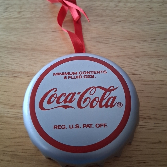 Coca Cola Other - Coca-Cola Red and Silver Bottle Cap Ornament